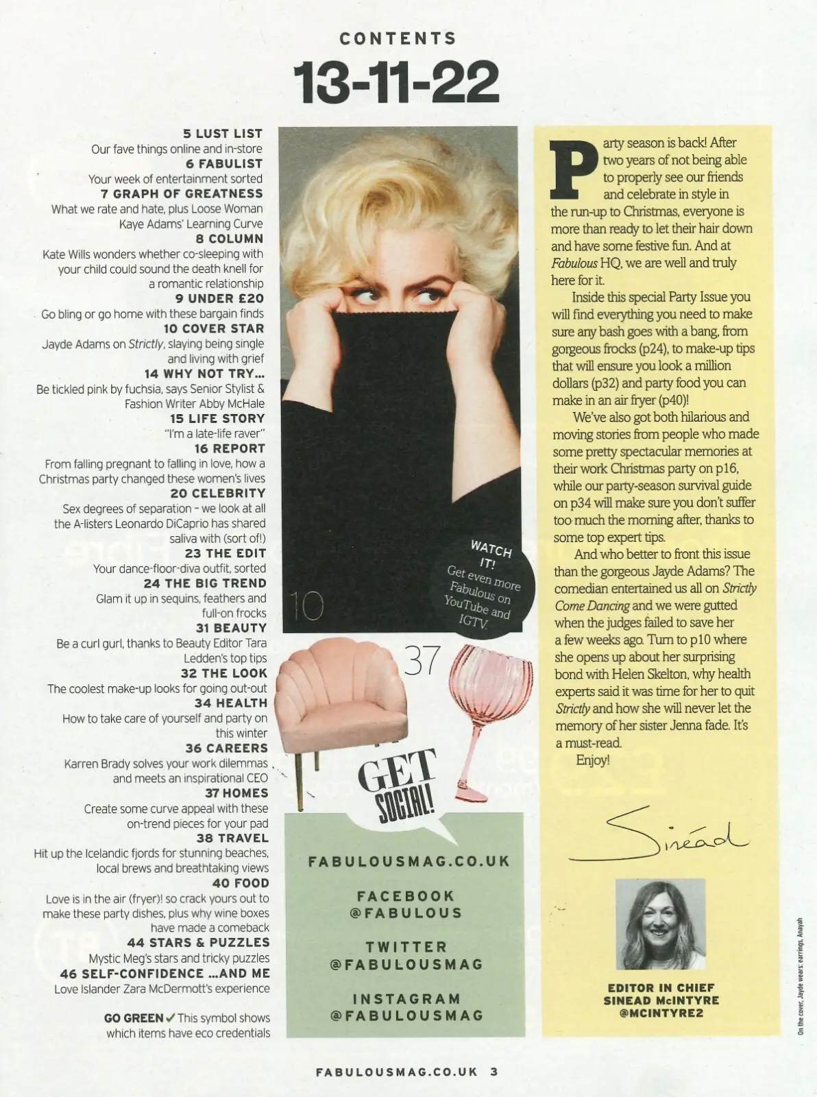 Fabulous Magazine, Jayde Adams, Kaye Adams, Zara McDermott, Fashion, 13.11.22 - image 2 | Free standard UK delivery included | Discount Quality Products
