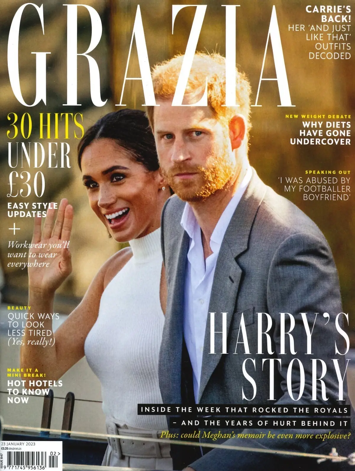 Grazia Magazine, Prince Harry &amp; William, Meghan Markle, Royal, Vivienne, 23.1.23