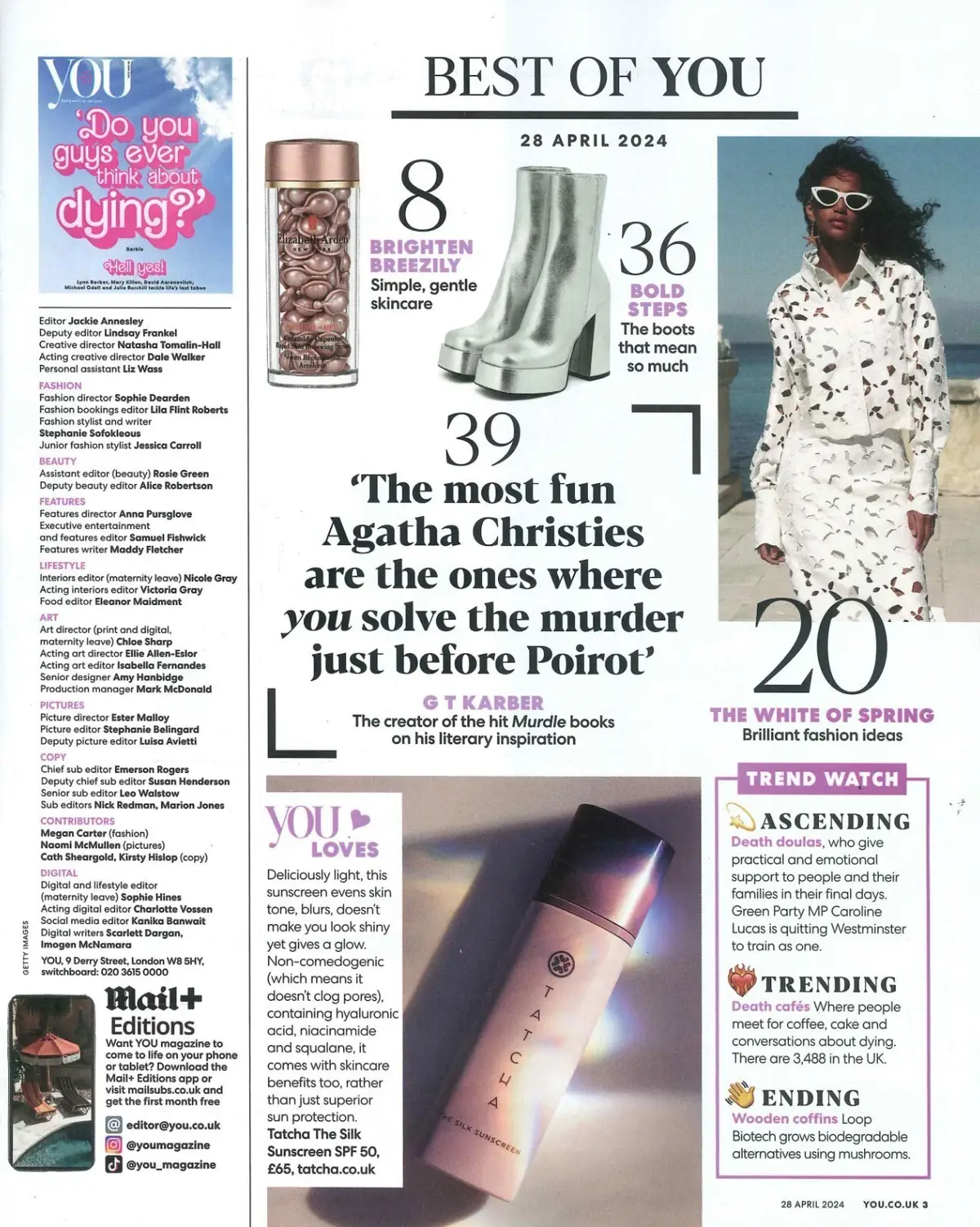 You Magazine Lisa Hogan, Lynn Barber, Mary Killen, Greg Gilbert, Fashion 28.4.24 - image 2 | Free standard UK delivery included | Discount Quality Products