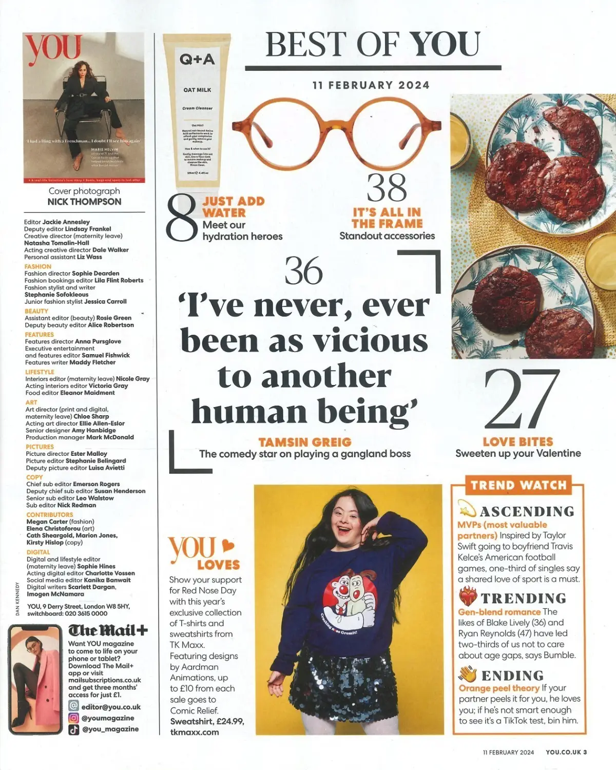 You Magazine: Marie Helvin, Tamsin Greig, Reginald D. Hunter, Fashion, 11.2.24 - image 2 | Free standard UK delivery included | Discount Quality Products
