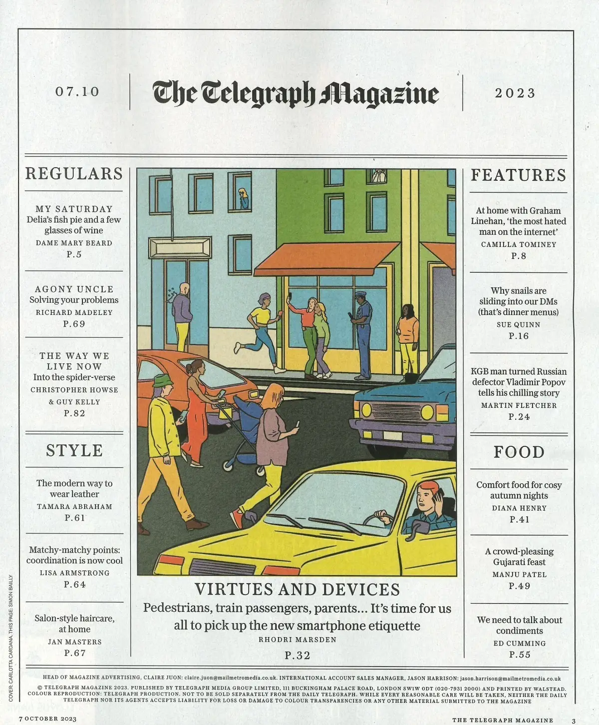 Telegraph Magazine: Graham Linehan, Richard Madeley, William Sitwell, 7.10.23 - image 2 | Free standard UK delivery included | Discount Quality Products