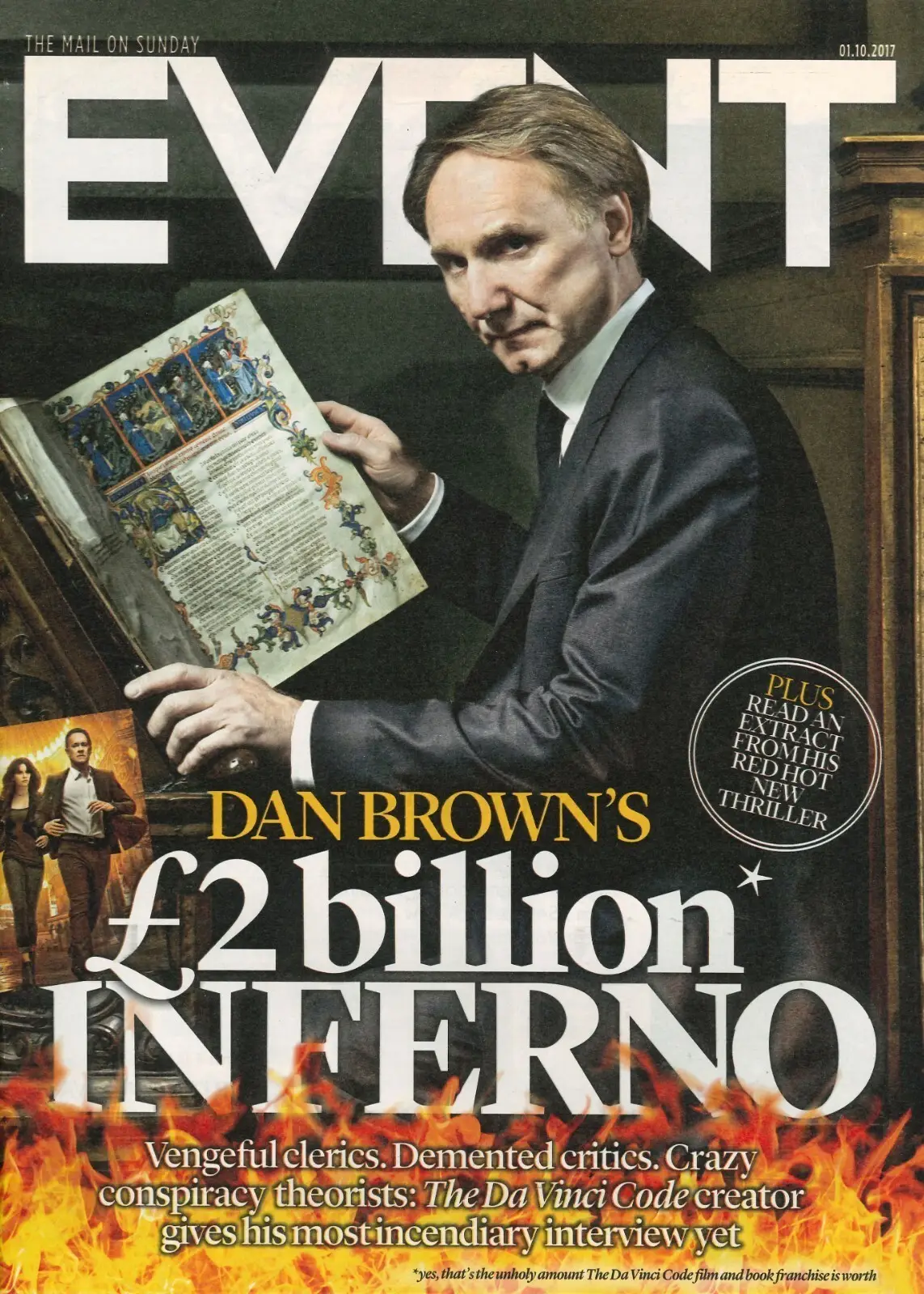 Event Magazine, Dan Brown, The Crown, Nicola Benedetti, Piers Morgan, 1.10.17