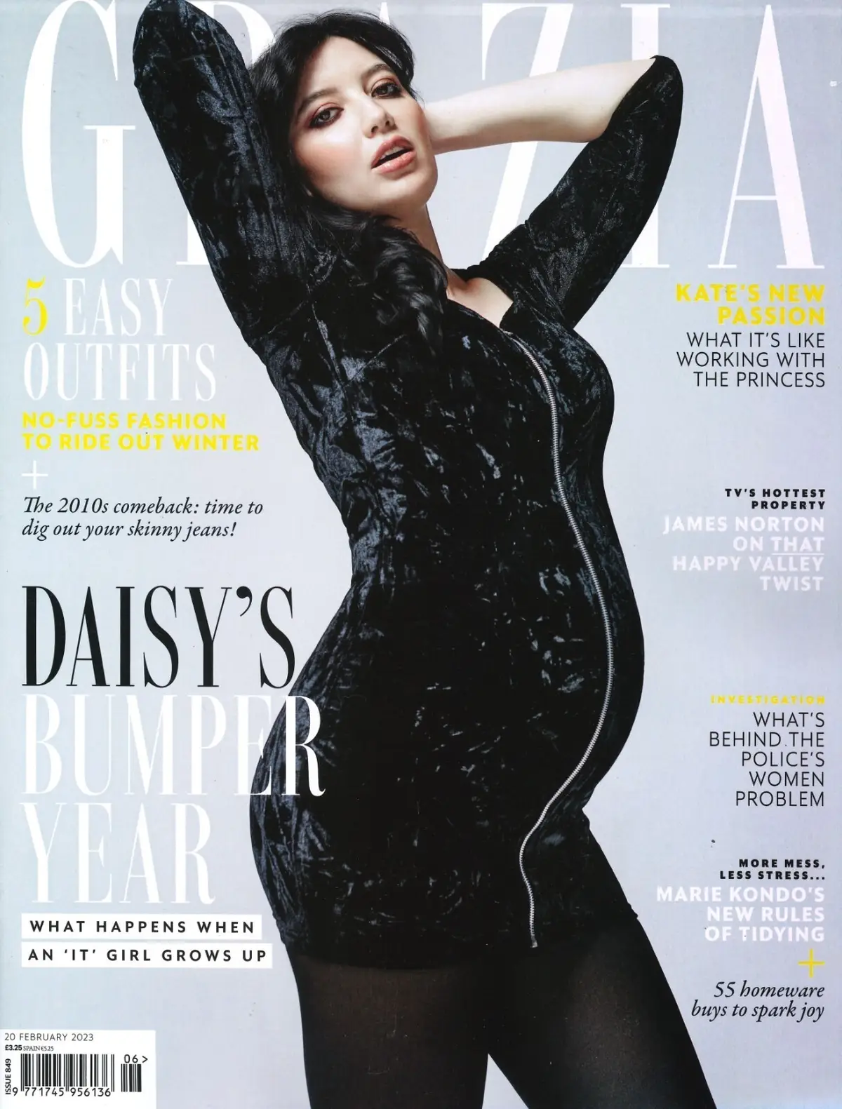 Grazia Magazine Daisy Lowe, Kate Middleton, James Norton, Madonna Biopic 20.2.23