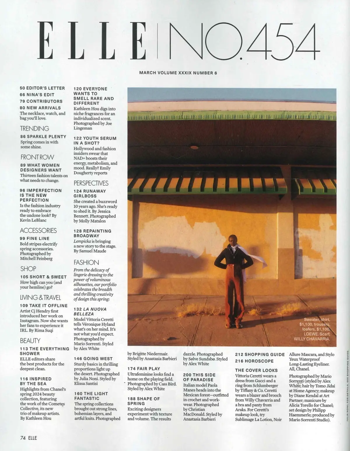 Elle USA Magazine: Vittoria Ceretti, Sophia Amoruso, Spring Fashion, March 2024 - image 2 | Free standard UK delivery included | Discount Quality Products