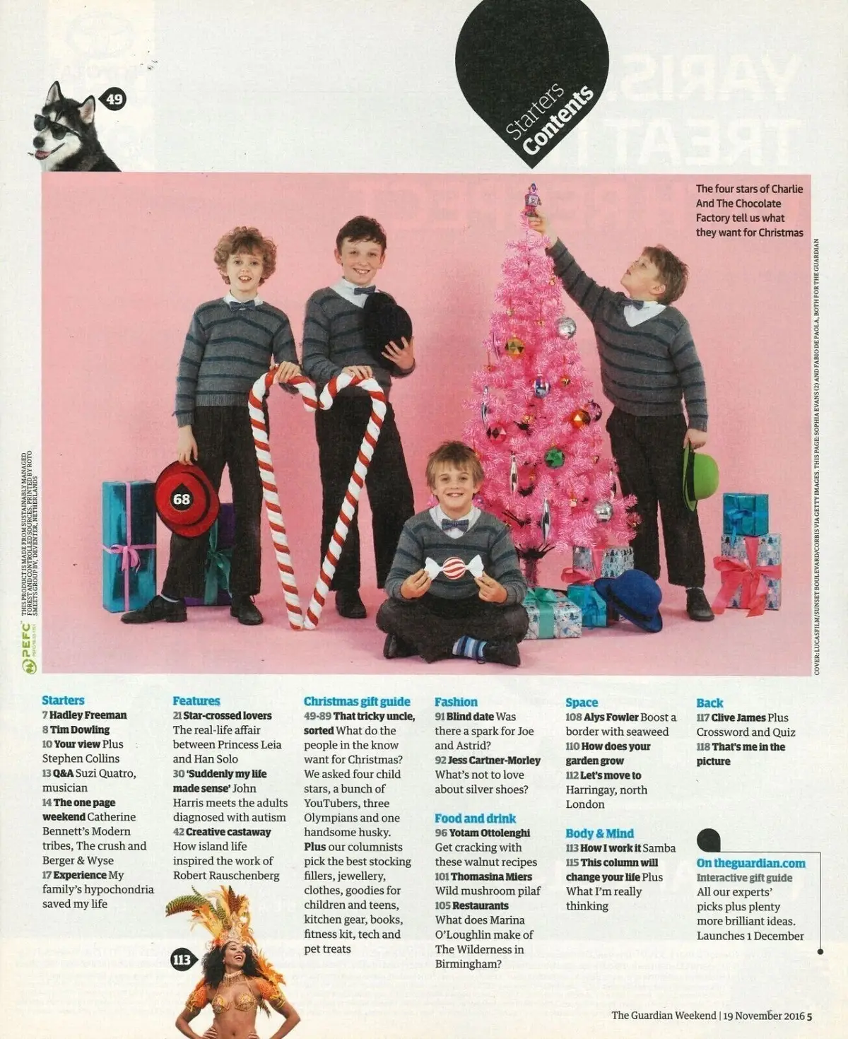Guardian Weekend Magazine, Carrie Fisher, Harrison Ford, Suzi Quatro, 19.11.16 - image 2 | Free standard UK delivery included | Discount Quality Products
