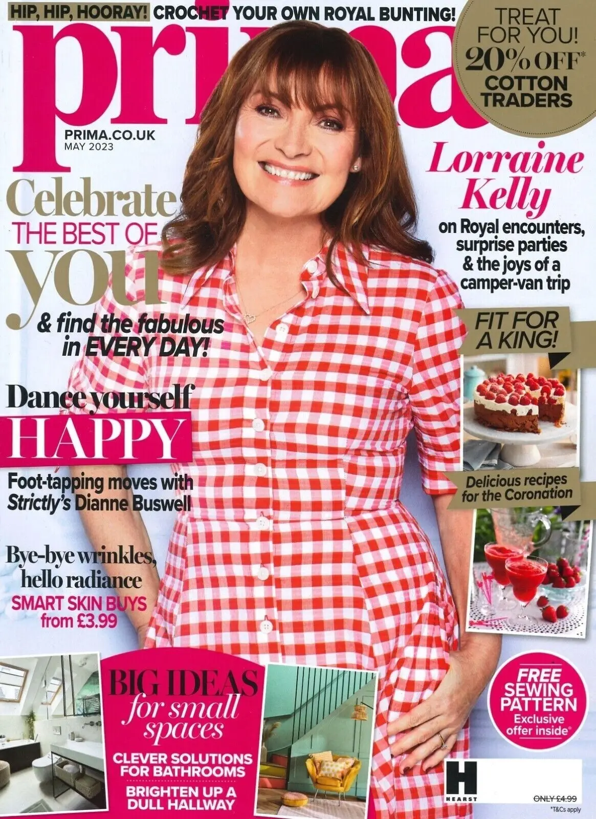 Prima Magazine King Charles Coronation, Lorraine Kelly, Dianne Buswell, May 2023