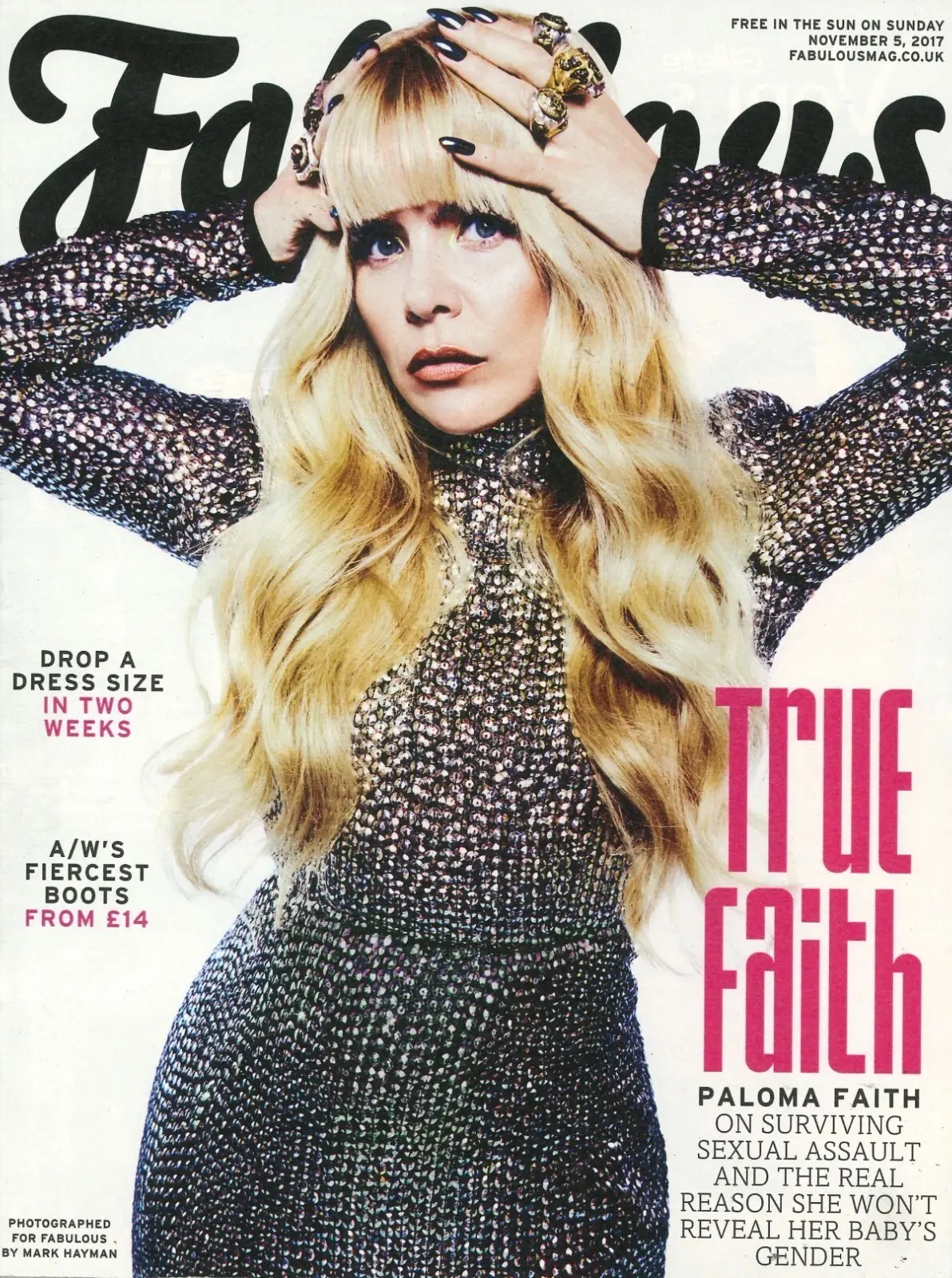 Fabulous Magazine: Paloma Faith, Jennifer Metcalfe, Kay Mellor, Fashion, 5.11.17