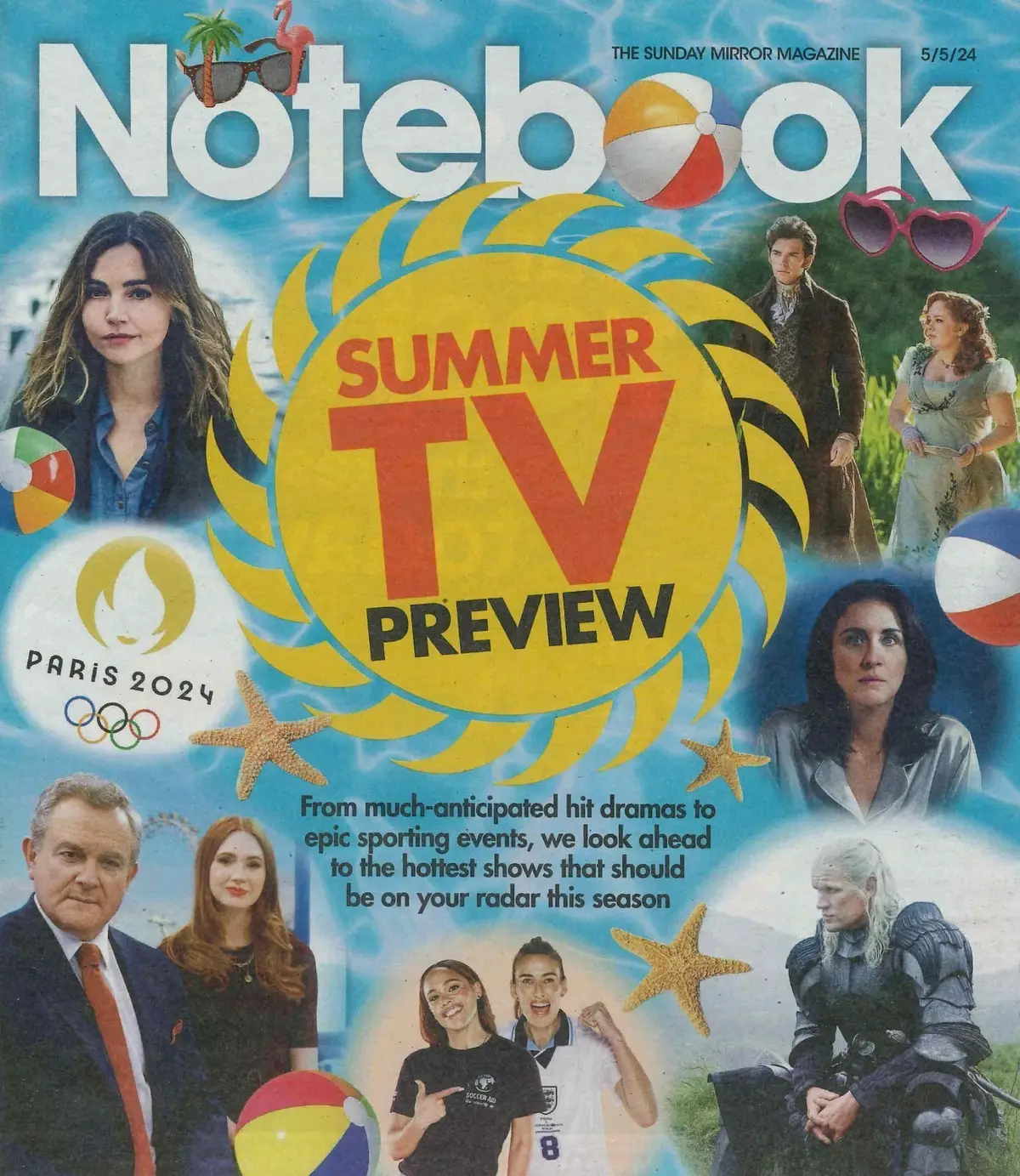 Sunday Mirror Notebook Magazine: Richard & Izzy Hammond, Bridgerton, 5.5.24 - Free standard UK delivery included | Discount Quality Products