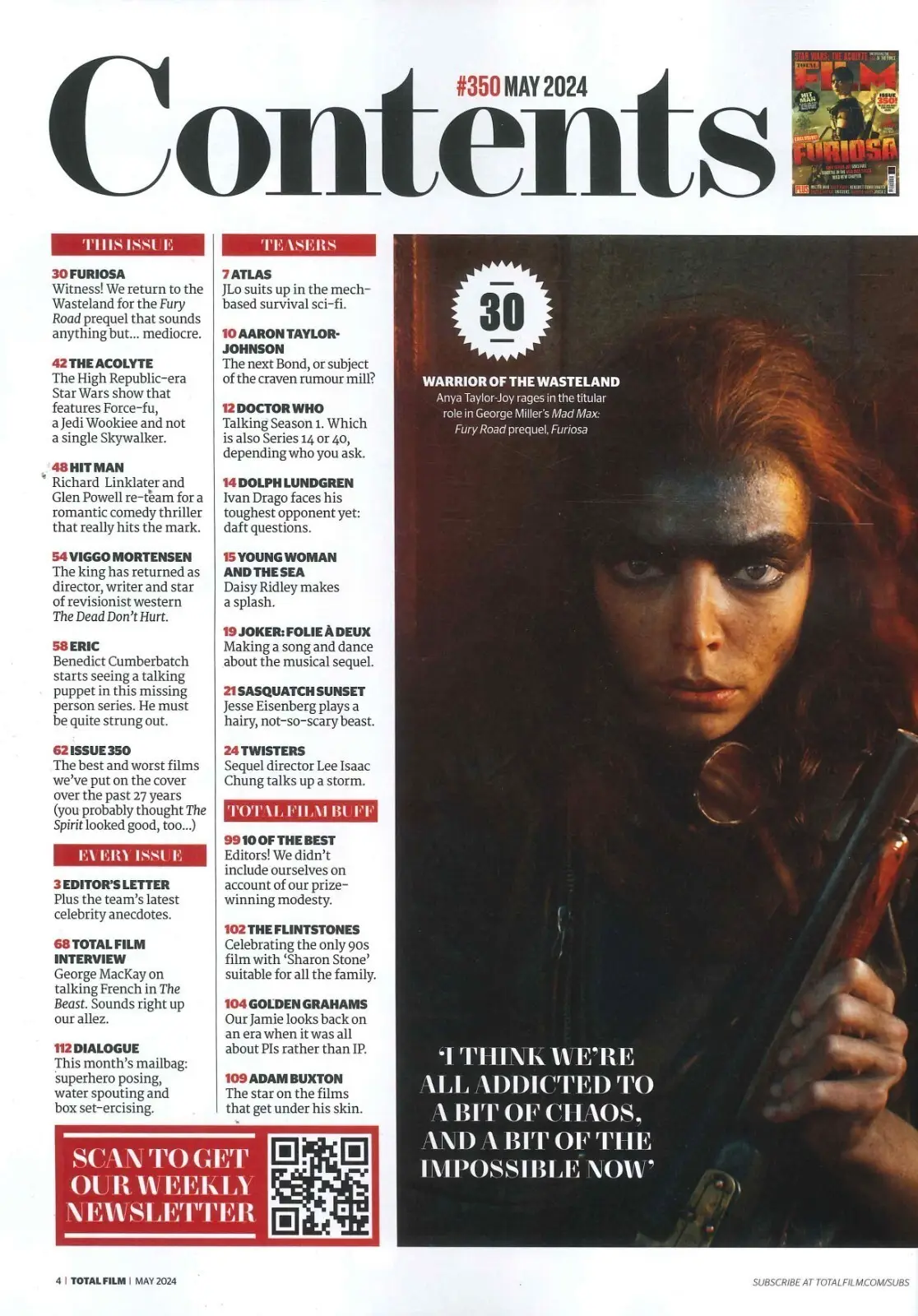 Total Film Magazine: Anya Taylor-Joy, Furiosa, Star Wars The Acolyte, May 2024 - image 2 | Free standard UK delivery included | Discount Quality Products