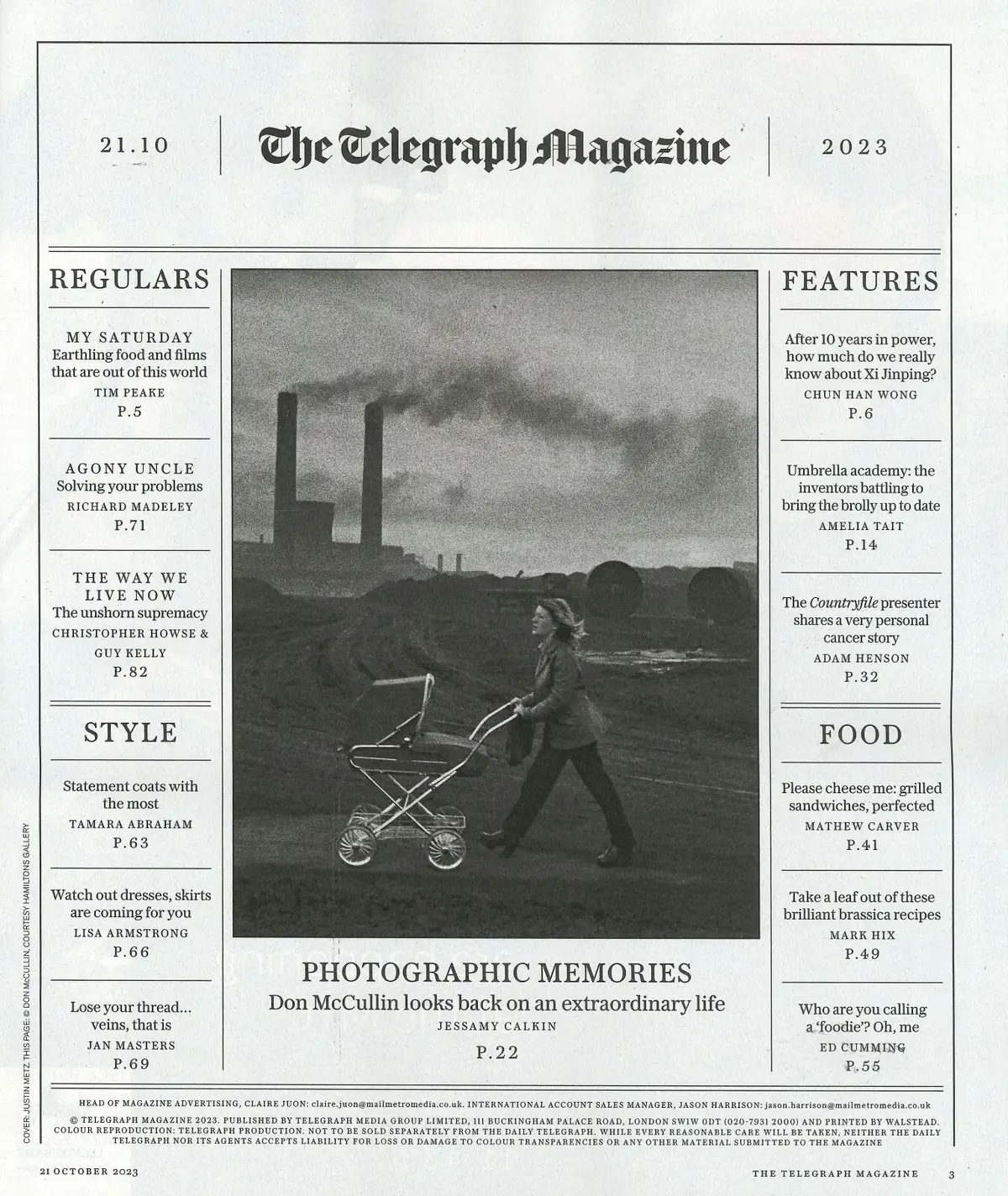 Telegraph Magazine China's Xi Jinping, Adam Henson, Tim Peake, Mark Hix 21.10.23 - image 2 | Free standard UK delivery included | Discount Quality Products