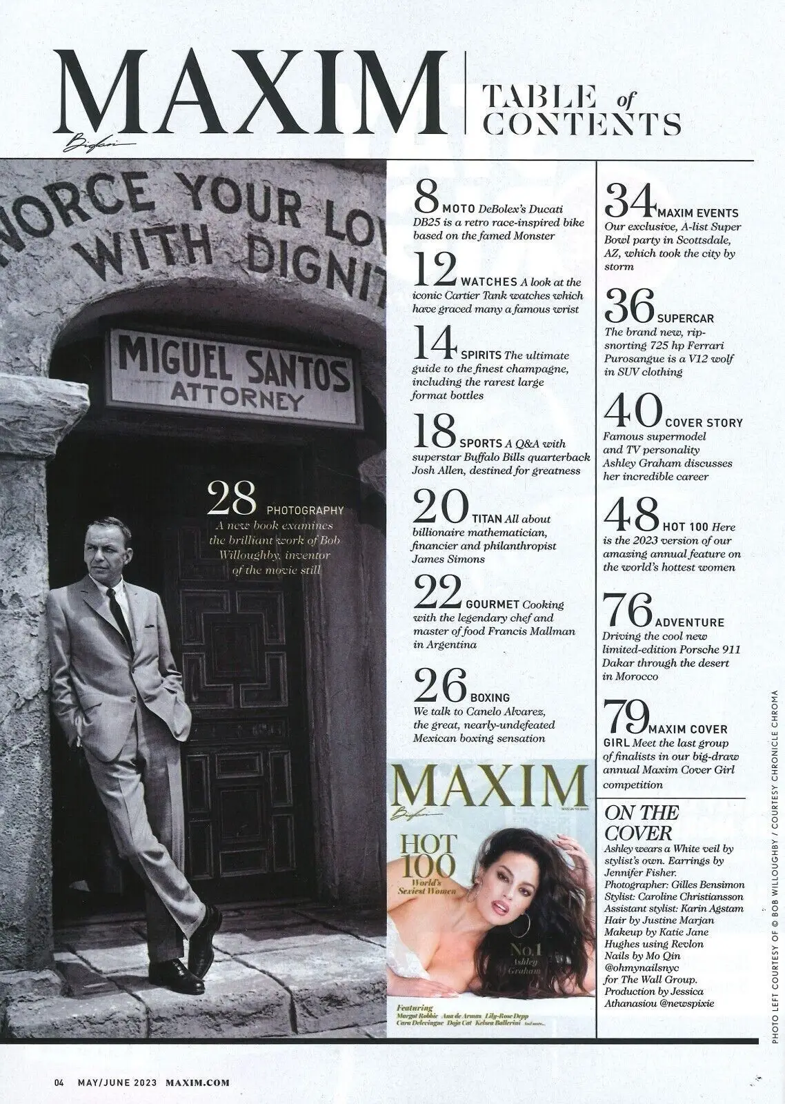 Maxim USA Magazine 100 World Sexiest Women Ashley Graham, M Robbie May/June 2023 - image 2 | Free standard UK delivery included | Discount Quality Products