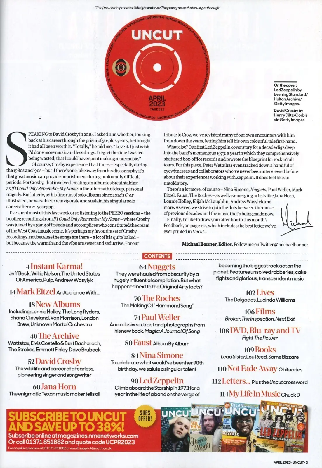 Uncut Magazine, 15-Track CD, Led Zeppelin, Paul Weller, Jeff Beck, April 2023 - image 2 | Free standard UK delivery included | Discount Quality Products