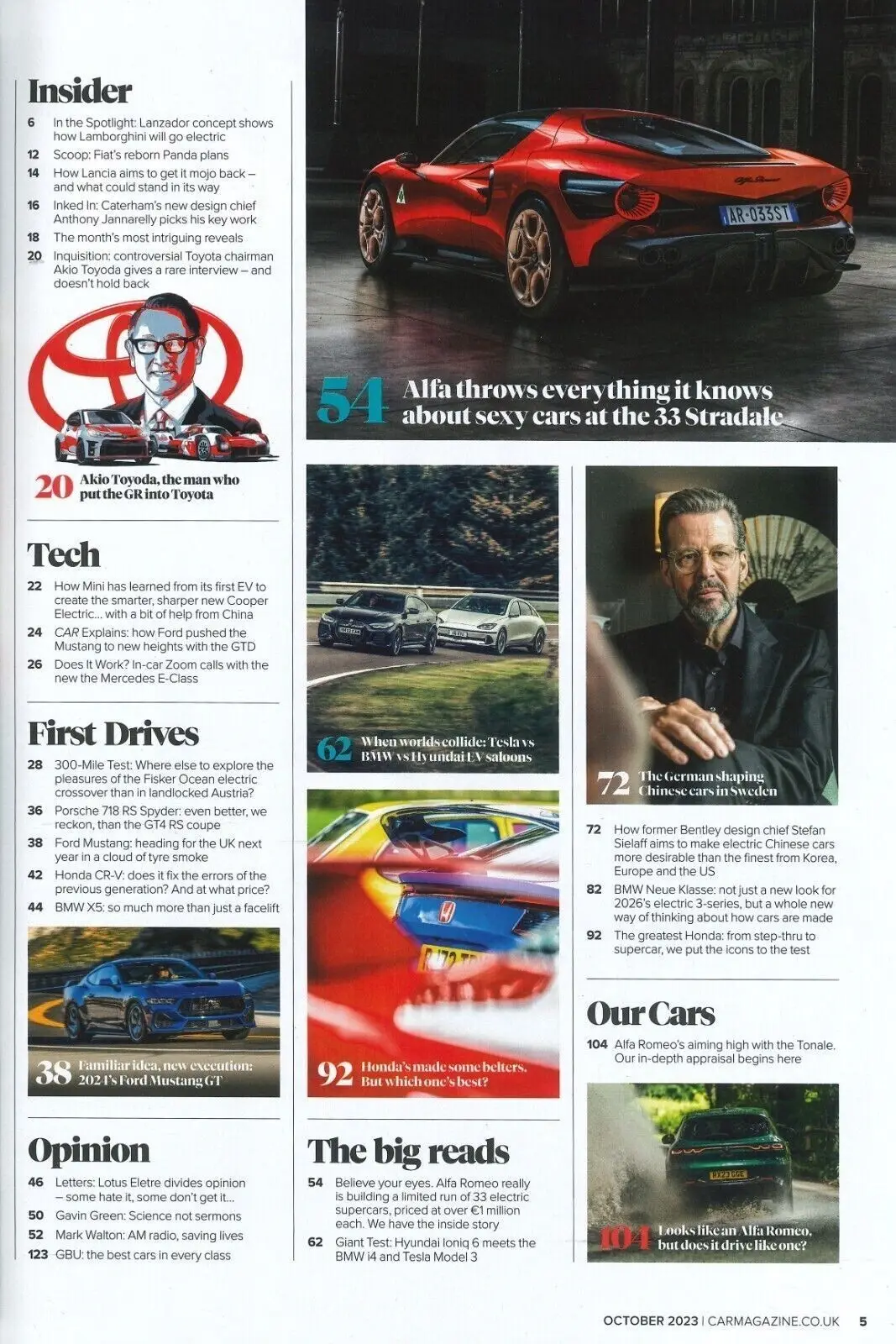 Car Magazine: Alfa Romeo Supercar, Electric Lambo, Hyundai, Tesla, BMW, Oct 2023 - image 2 | Free standard UK delivery included | Discount Quality Products