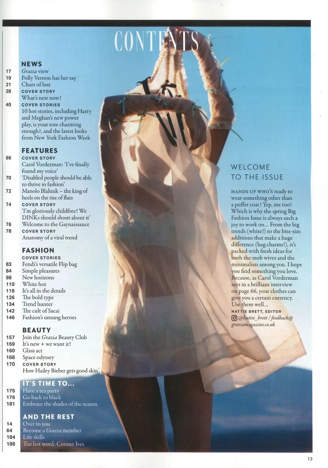 Grazia Magazine: Constance Jablonski, Harry & Meghan, Carol Vorderman, 4.3.24 - image 2 | Free standard UK delivery included | Discount Quality Products