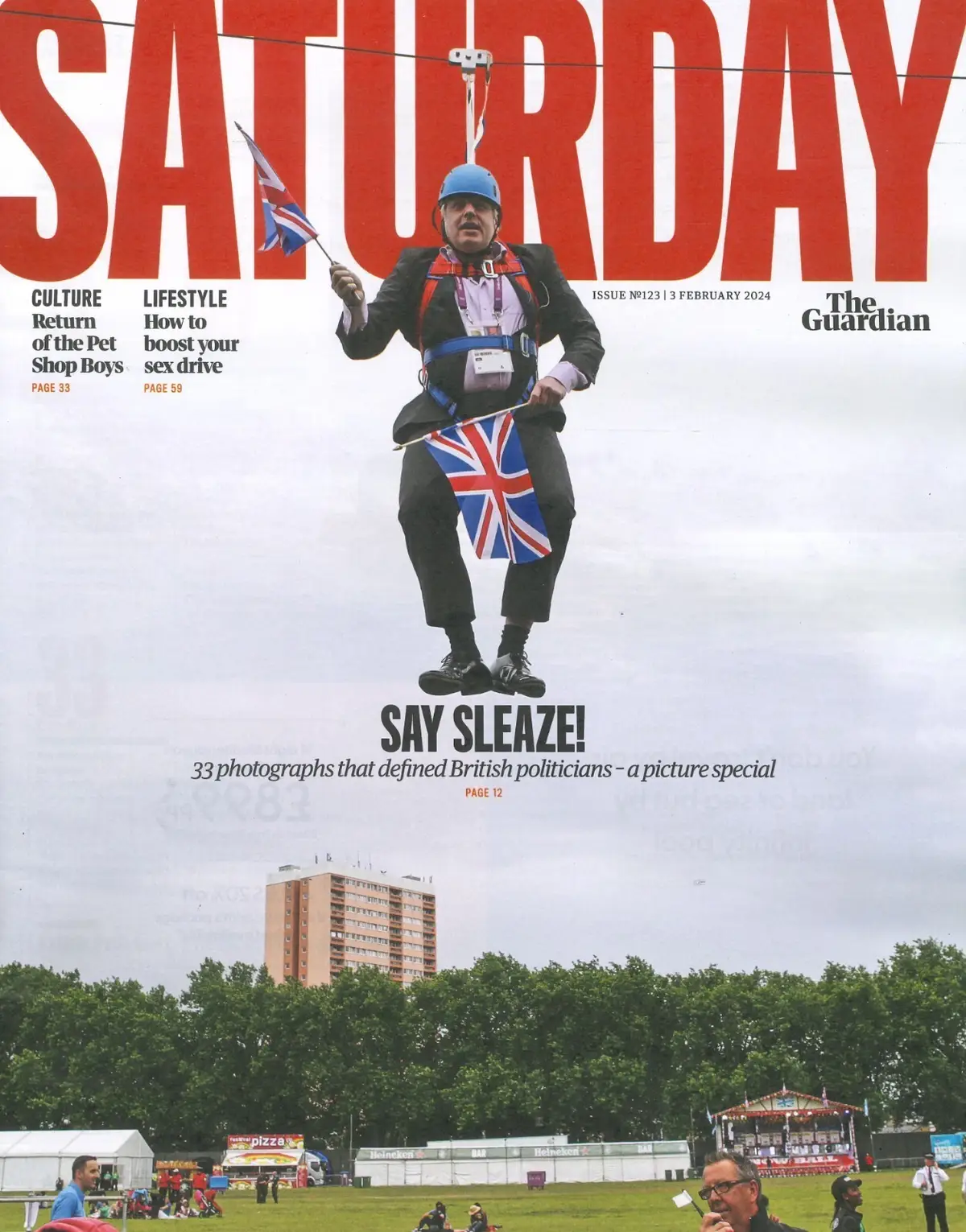 Guardian Saturday Magazine: Boris Johnson, Phoebe Dynevor, Sarah Greene, 3.2.24