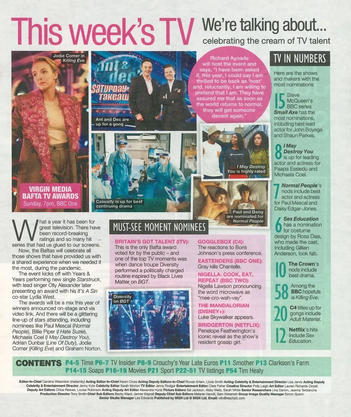 Mirror Love TV Magazine: Maya Jama, Peter Crouch, J. Clarkson, Tim Healy, 5.6.21 - image 2 | Free standard UK delivery included | Discount Quality Products