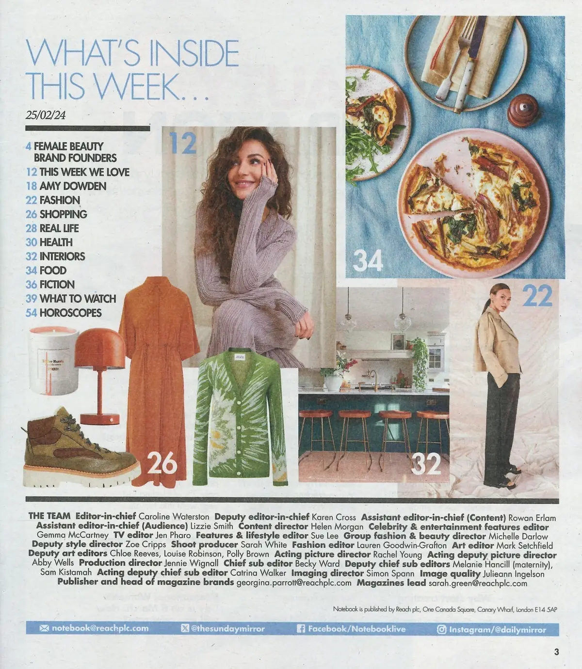Sunday Mirror Notebook Magazine: Trinny Woodall, Amy Dowden, Fashion, 25.2.24 - image 2 | Free standard UK delivery included | Discount Quality Products