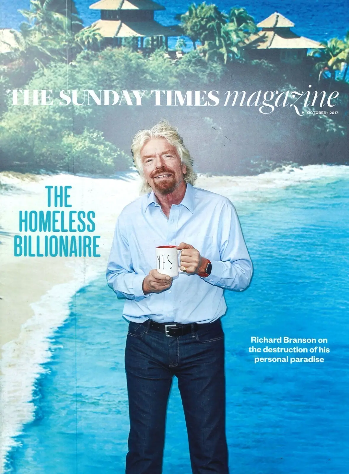 Sunday Times Magazine: Richard Branson, Bear Grylls, Camilla Thurlow, 1.10.17 - Free standard UK delivery included | Discount Quality Products