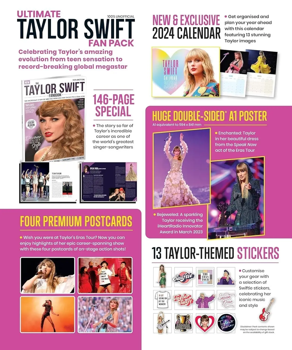 Taylor Swift Magazine 9 Gift Fan Pack Calendar, Posters, Cards, 146 Page Special - image 2 | Free standard UK delivery included | Discount Quality Products