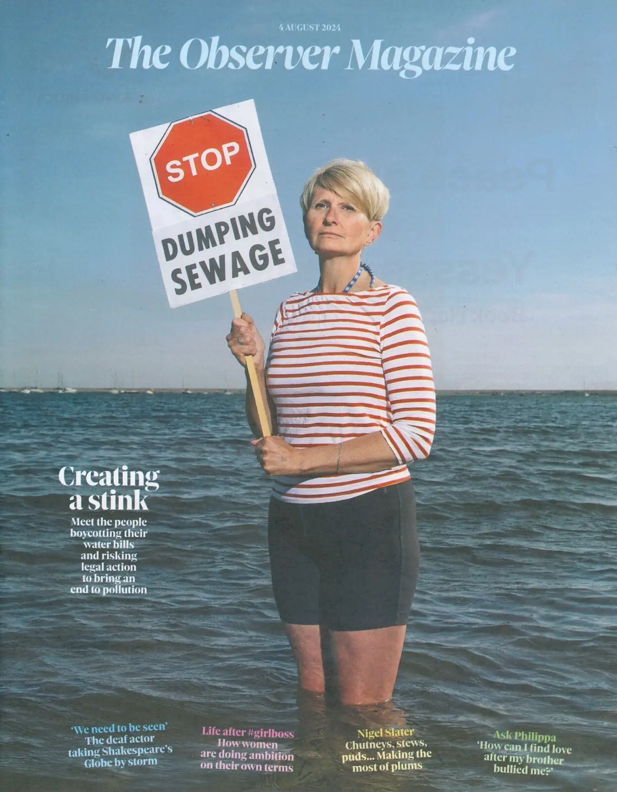 Observer Magazine: Ben Elton, Nadia Nadarajah, Nigel Slater, Stop Sewage, 4.8.24