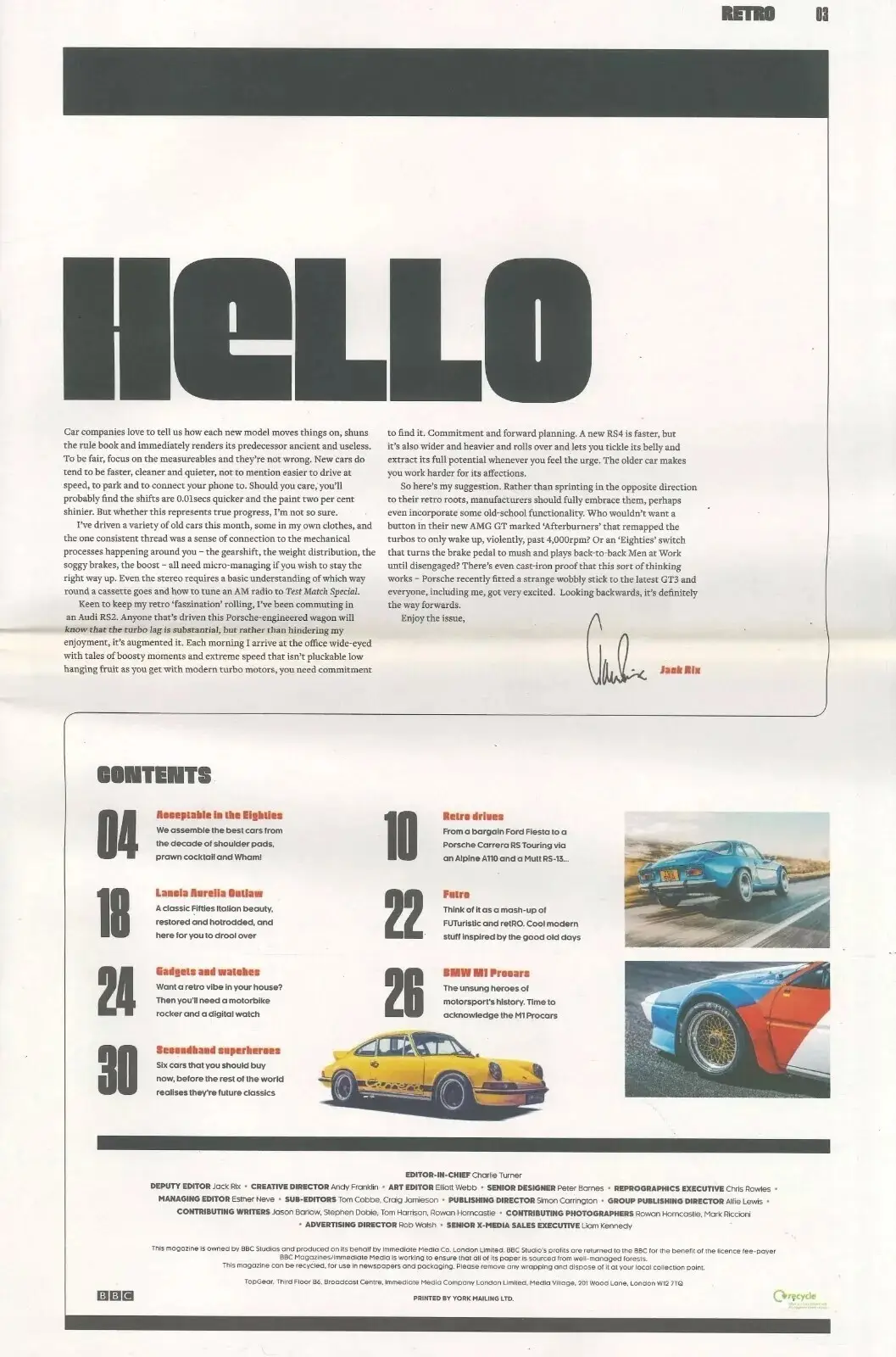 BBC Top Gear Magazine Supplement: Retro, BMW M1 Procars, Alpine A110, Porsche - image 2 | Free standard UK delivery included | Discount Quality Products