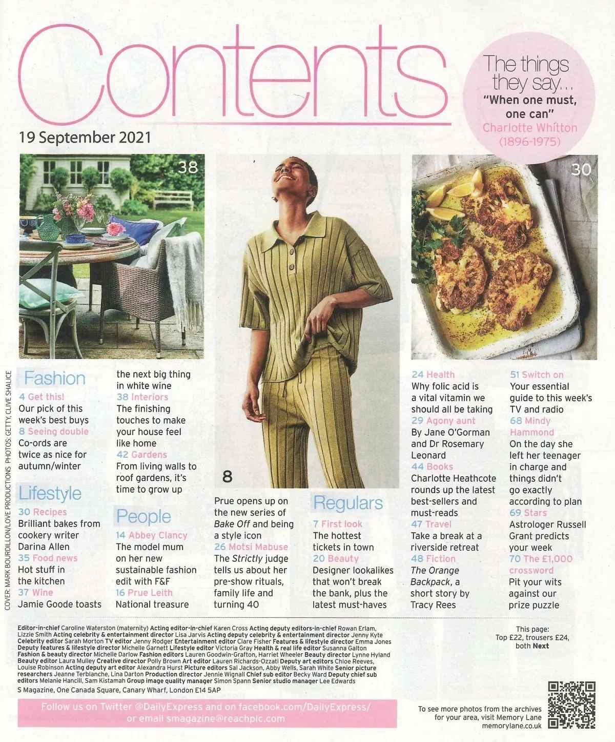 Sunday Express, Prue Leith Paul Hollywood, Prince Philip, Motsi Mabuse 19.9.2021 - image 2 | Free standard UK delivery included | Discount Quality Products