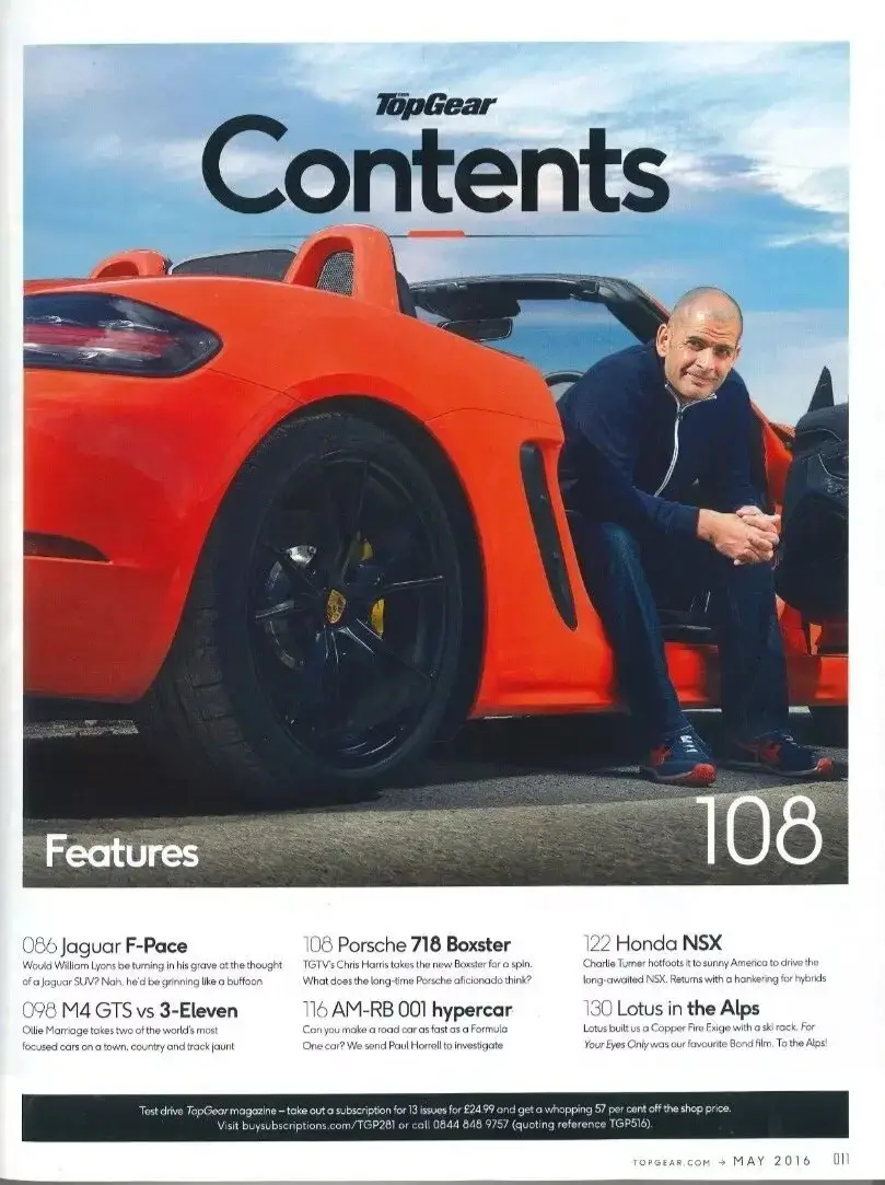 BBC Top Gear Magazine: Issue #282, Jaguar F-Pace, M4 GTS, Honda NSX, May 2016 - image 2 | Free standard UK delivery included | Discount Quality Products