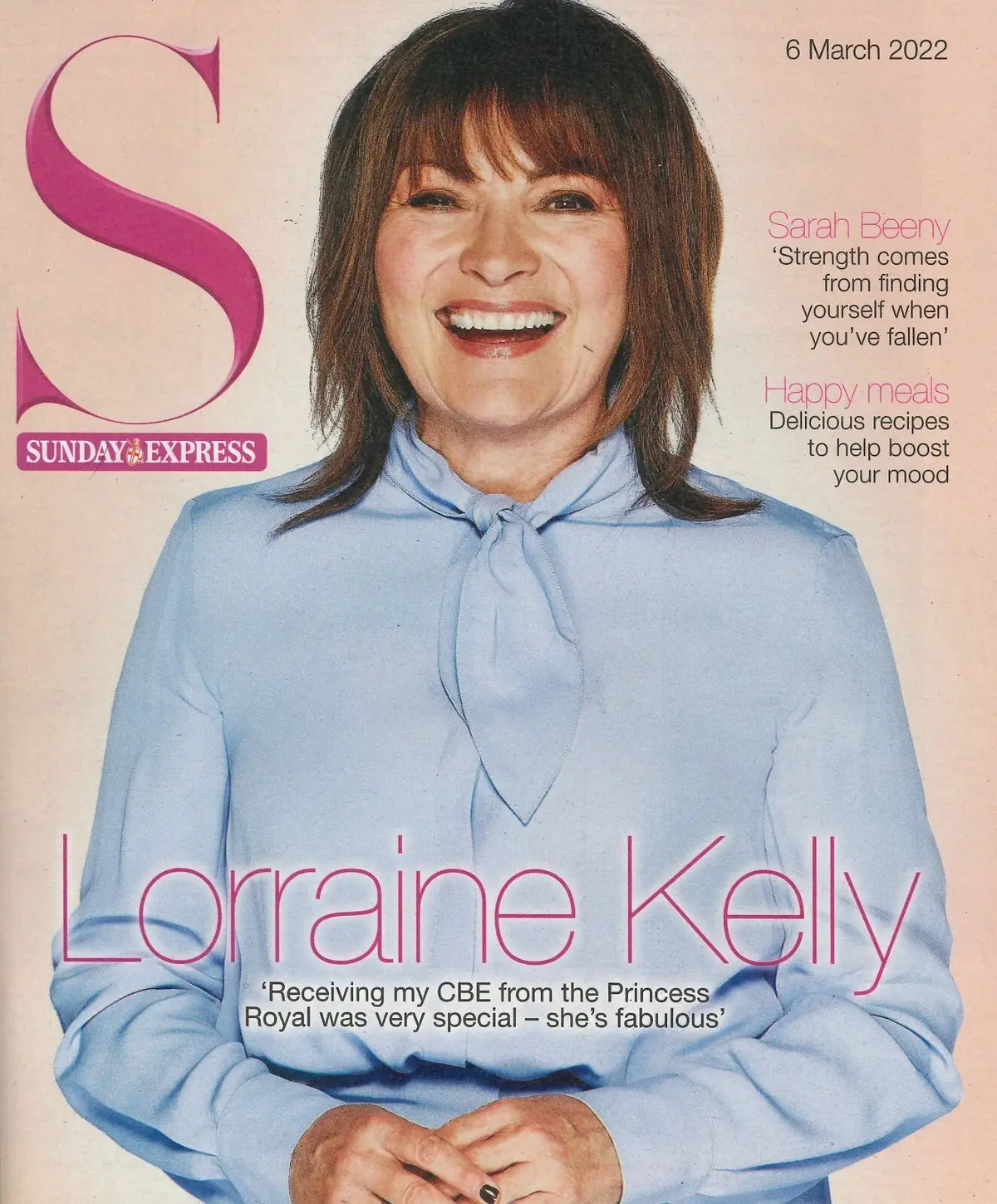 Sunday Express Magazine: Lorraine Kelly, Sarah Beeny, Mindy Hammond, 6.3.22