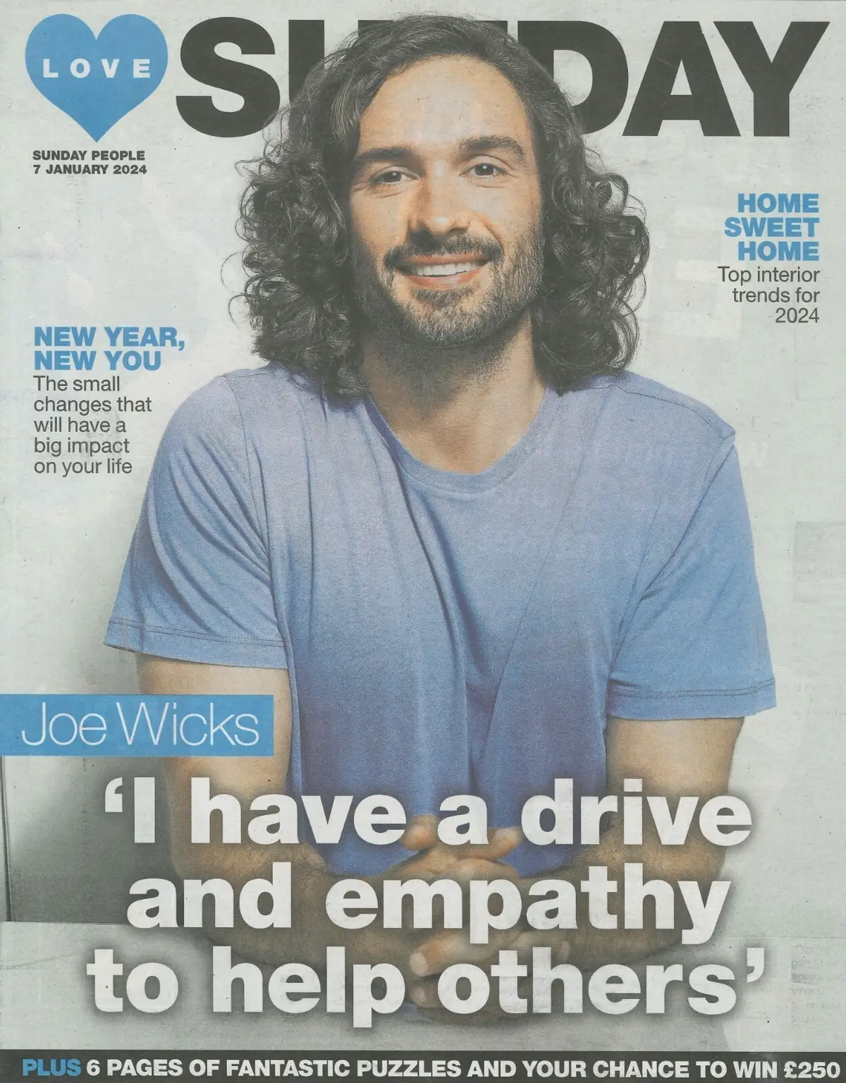 Love Sunday Magazine: Joe Wicks' Recipes, Mark Wahlberg, Interior Trends, 7.1.24