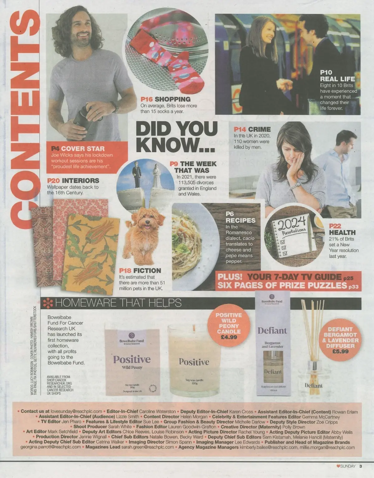 Love Sunday Magazine: Joe Wicks' Recipes, Mark Wahlberg, Interior Trends, 7.1.24 - image 2 | Free standard UK delivery included | Discount Quality Products