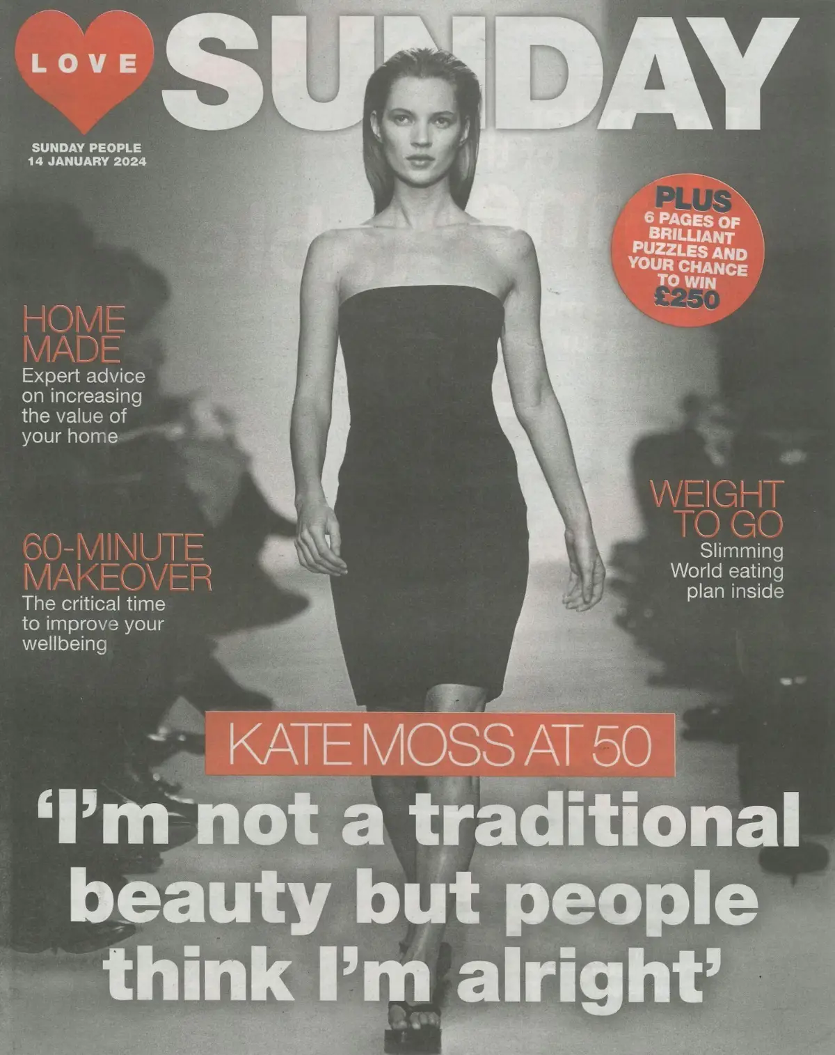 Love Sunday Magazine: Kate Moss, Dolly Parton, Alan Rickman, Fashion, 14.1.24