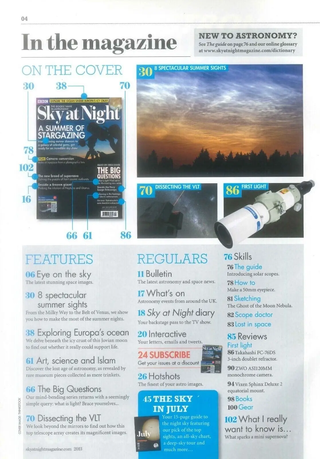 BBC Sky at Night Astronomy Magazine #98, Europa, Stargaze, Supernova, July 2013 - image 2 | Free standard UK delivery included | Discount Quality Products