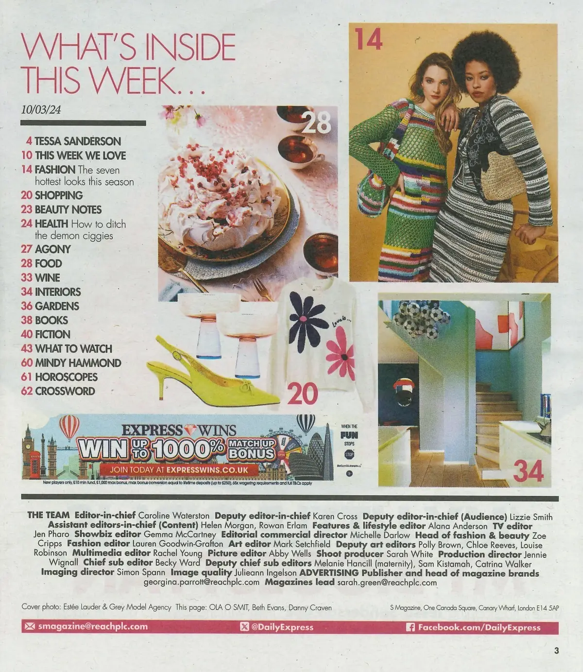 Sunday Express Magazine: Tessa Sanderson, Mindy Hammond, A. Titchmarsh, 10.3.24 - image 2 | Free standard UK delivery included | Discount Quality Products