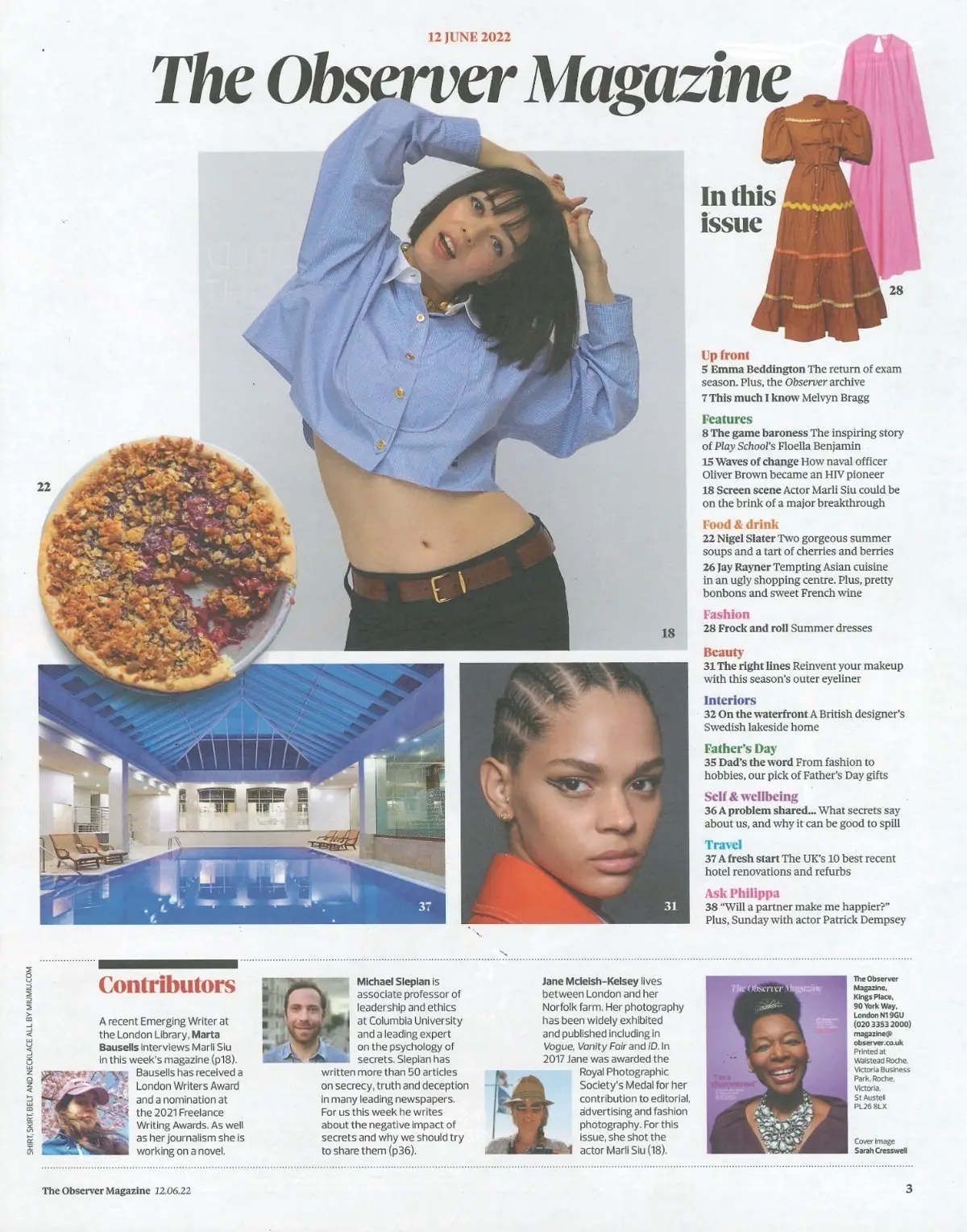 Observer Magazine: Floella Benjamin, Melvyn Bragg, Marli Siu, Fashion, 12.6.22 - image 2 | Free standard UK delivery included | Discount Quality Products