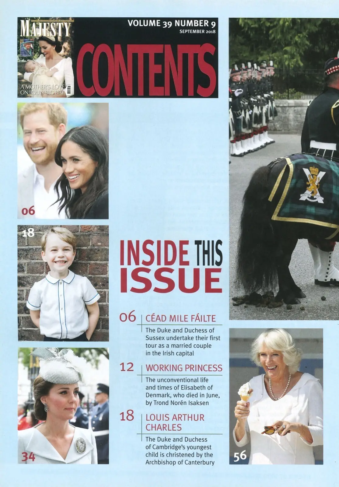 Majesty Magazine, Kate Middleton, Prince Louis, Queen Elizabeth, RAF, Sept 2018 - image 2 | Free standard UK delivery included | Discount Quality Products