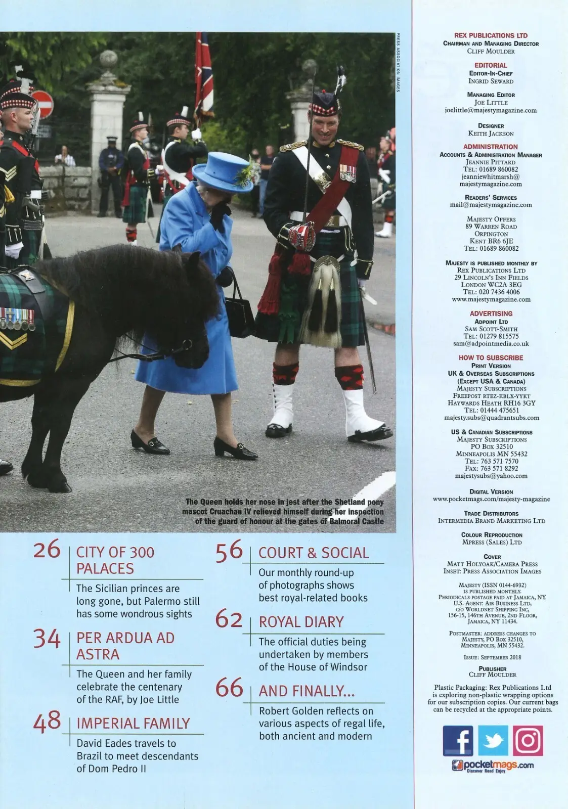 Majesty Magazine, Kate Middleton, Prince Louis, Queen Elizabeth, RAF, Sept 2018 - image 3 | Free standard UK delivery included | Discount Quality Products