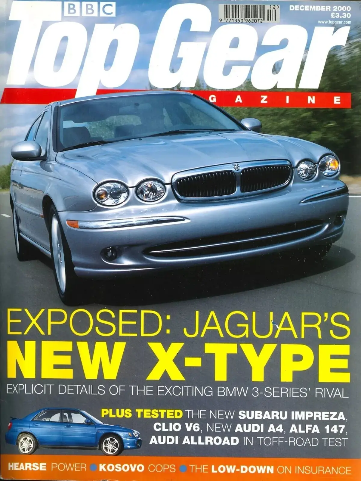 BBC Top Gear Magazine: Issue #87, Jaguar X-Type, Audi A4, Alfa 147, Dec 2000