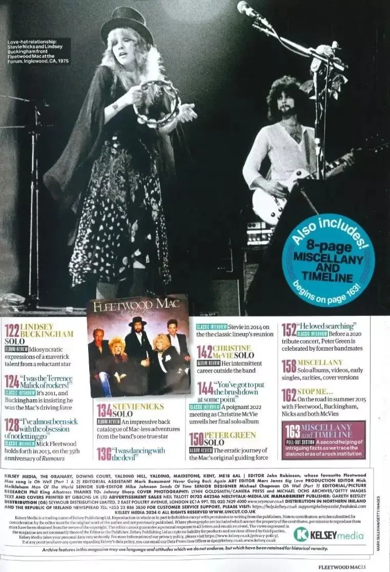 UNCUT Ultimate Music Guide Fleetwood Mac Magazine, Stevie Nicks, Peter Green - image 3 | Free standard UK delivery included | Discount Quality Products