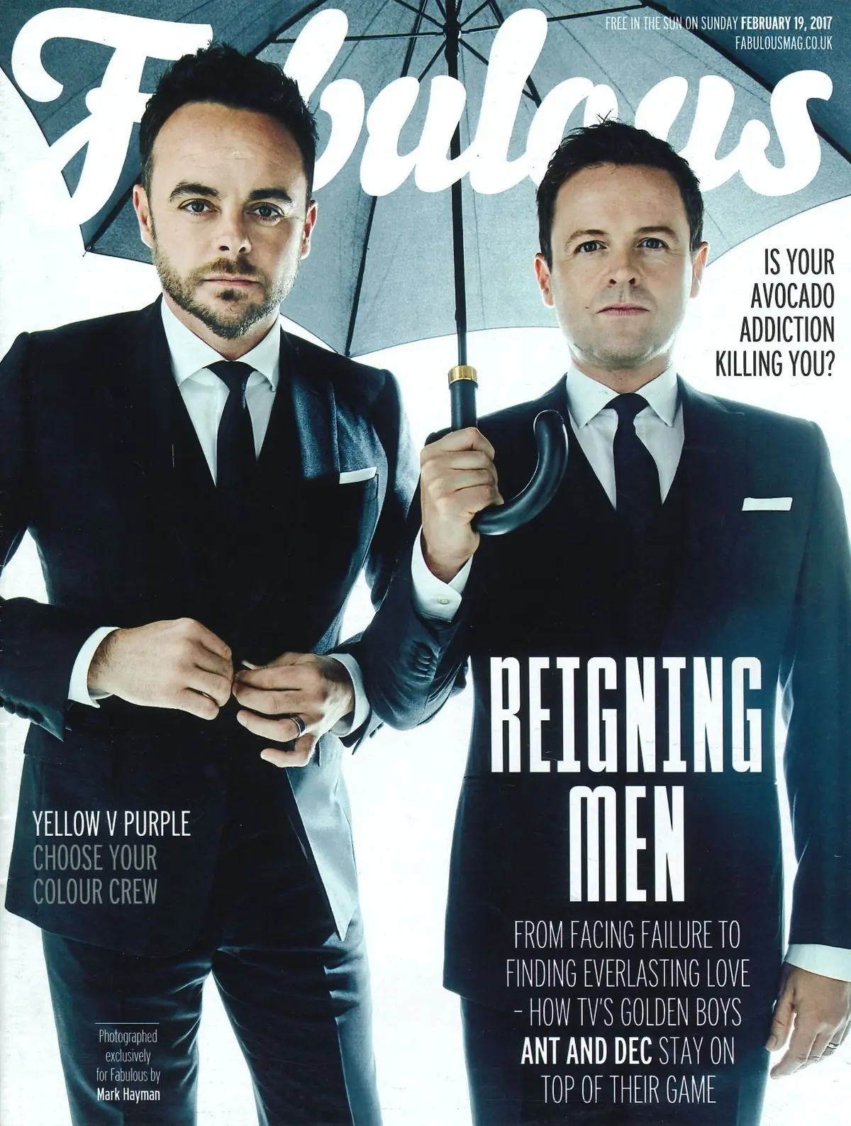 Fabulous Magazine: Ant &amp; Dec, Jane Fallon, Sarah-Jane Mee, Fashion, 19.2.17
