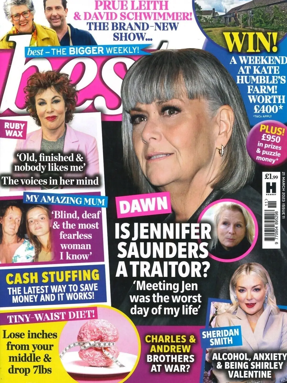 Best Magazine, Jennifer Saunders, Sheridan Smith, King Charles &amp; Andrew, 21.3.23