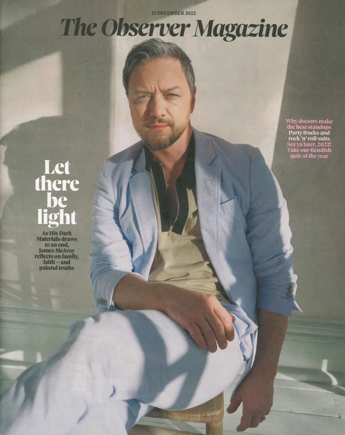 Observer Magazine James McAvoy, Monica Galetti, Anya Hindmarch, Fashion 11.12.22