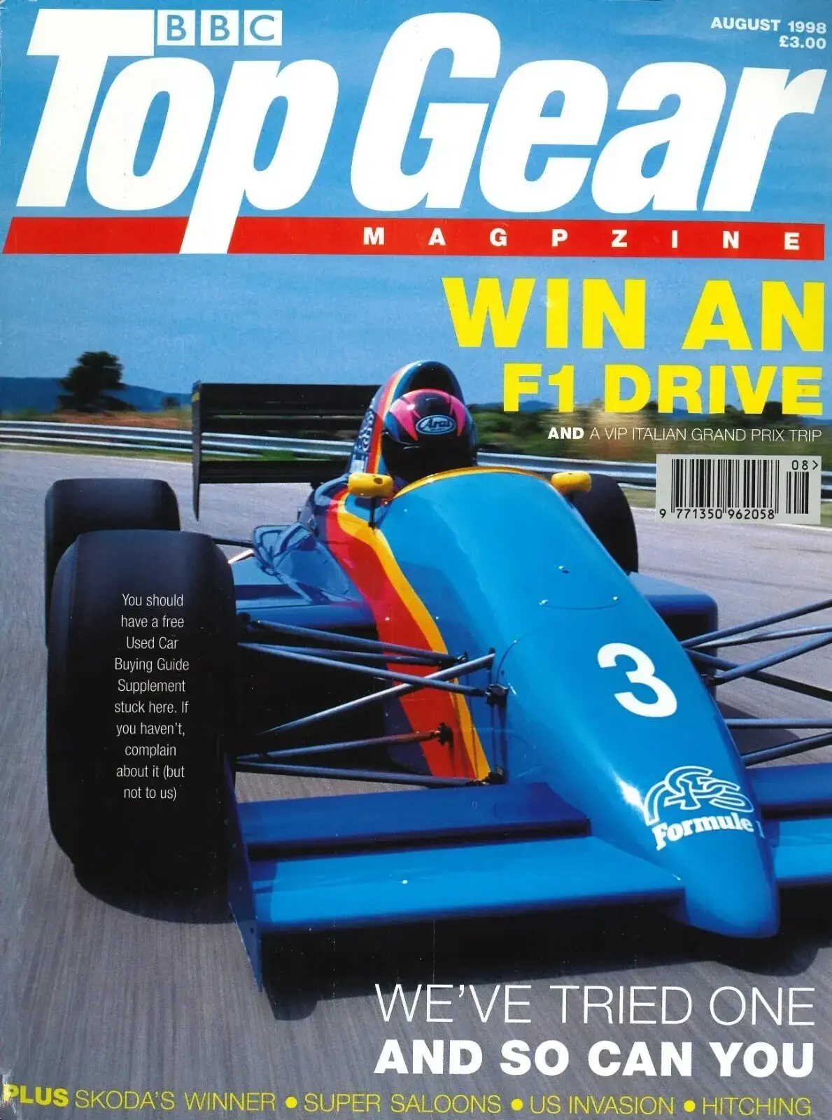 BBC Top Gear Magazine: Issue #59, F1 Grand Prix, BMW Z3, Mercedes AMG, Aug 1998