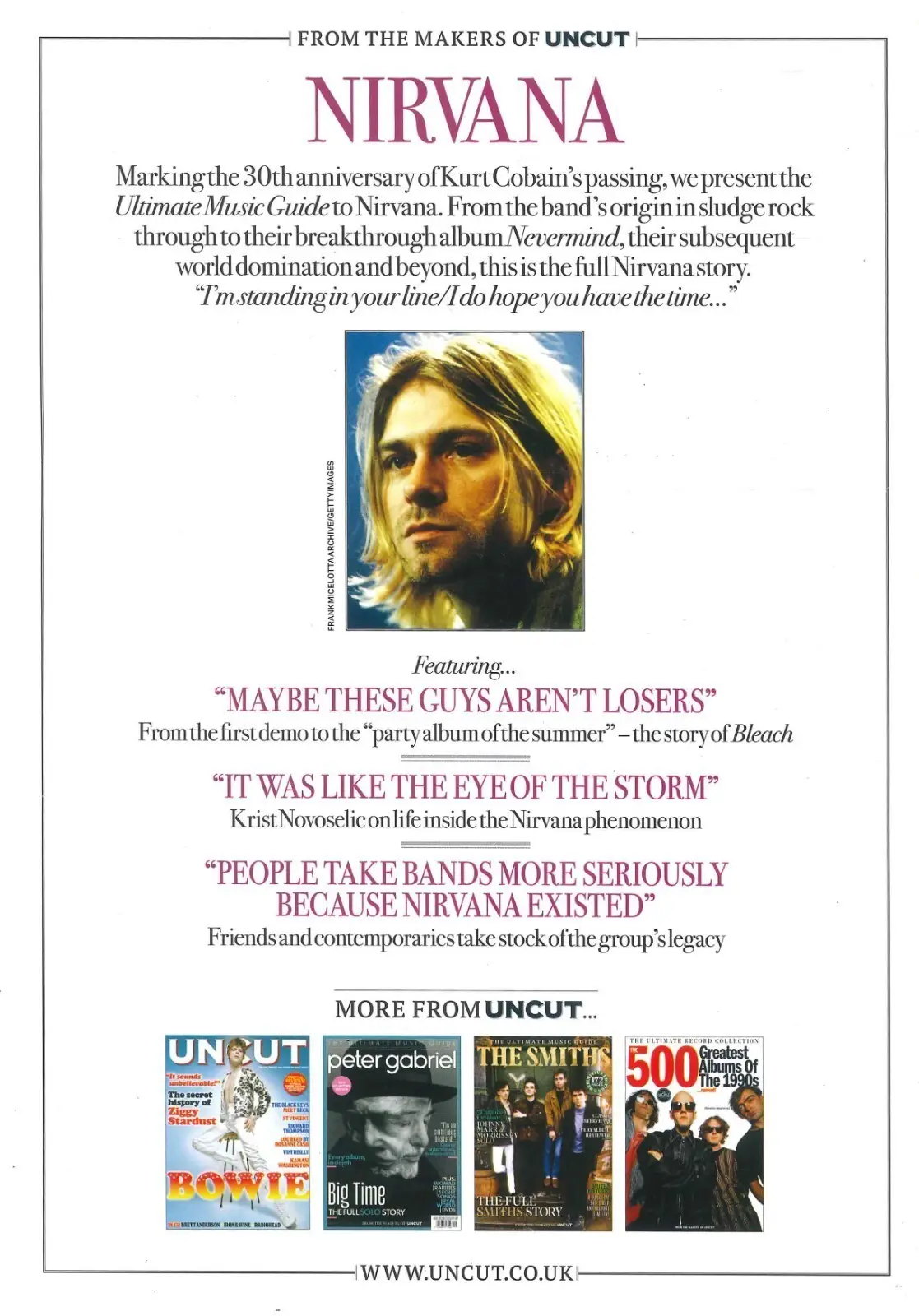 Uncut Magazine: Nirvana, Ultimate Music Guide, Special Collectors Edition, 2024 - image 3 | Free standard UK delivery included | Discount Quality Products