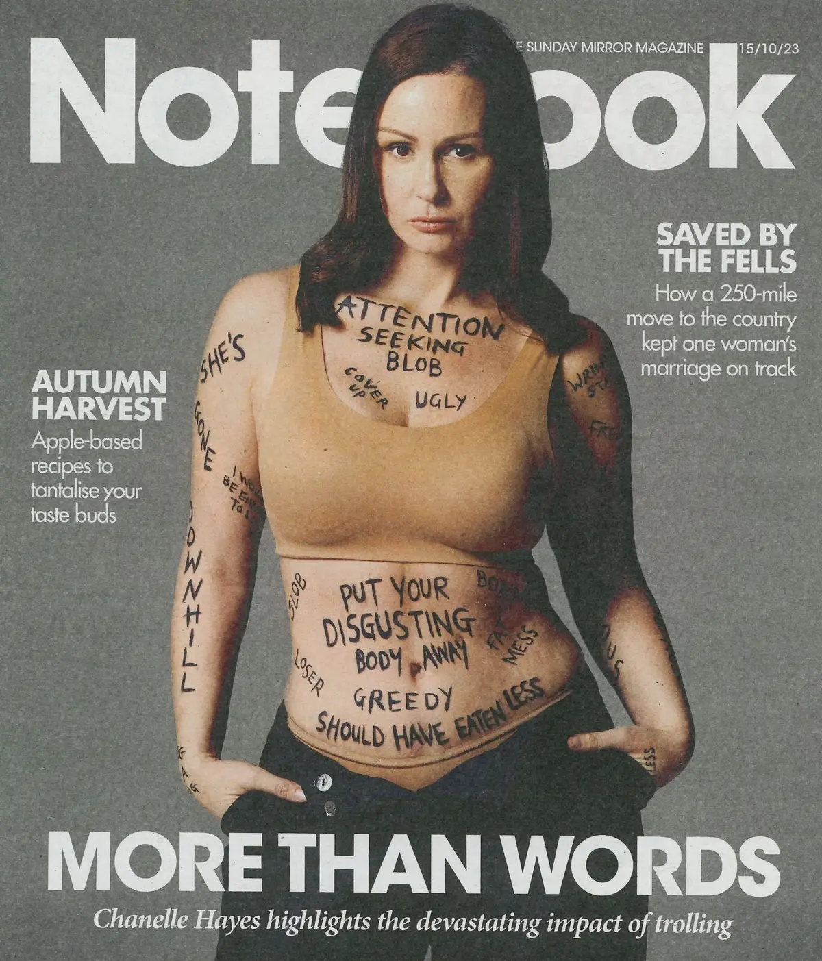 Sunday Mirror Notebook Magazine: Chanelle Hayes, Zoe Ball, Fashion, 15.10.23