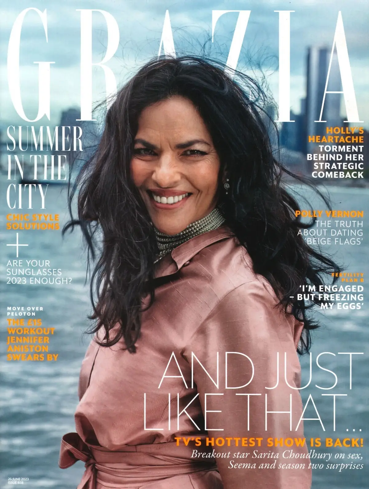 Grazia Magazine, Sarita Choudhury, Jennifer Aniston, Holly Willoughby, 26.6.23