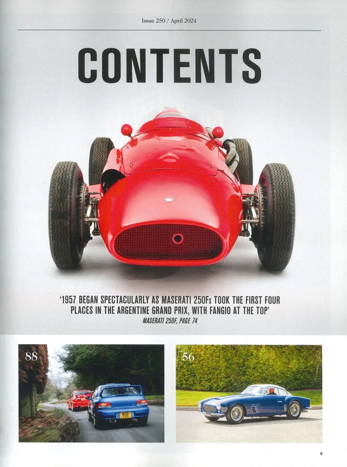 Octane Magazine #250, Ferrari 250GT Zagato, Maserati 250F, Jaguar, April 2024 - image 2 | Free standard UK delivery included | Discount Quality Products