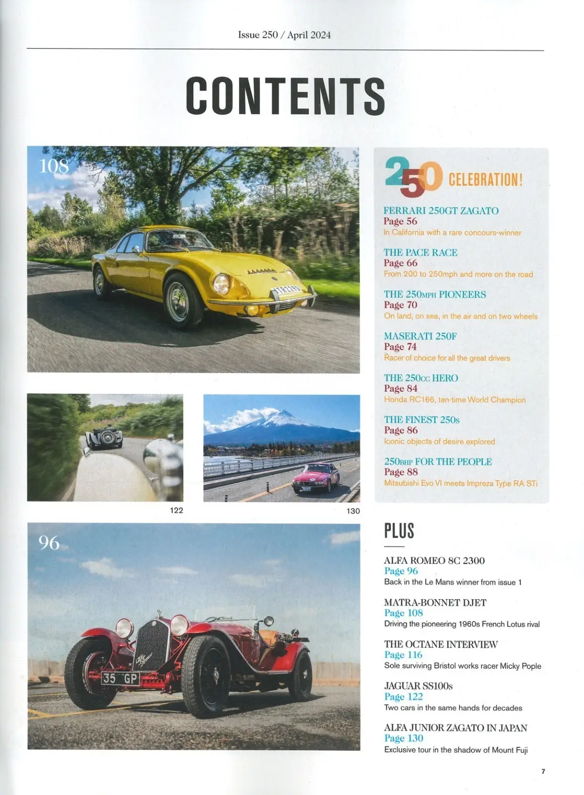 Octane Magazine #250, Ferrari 250GT Zagato, Maserati 250F, Jaguar, April 2024 - image 3 | Free standard UK delivery included | Discount Quality Products