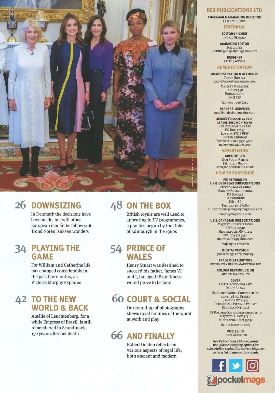 Majesty Magazine, Kate Middleton Prince William, King Charles, Royal, Jan 2023 - image 3 | Free standard UK delivery included | Discount Quality Products