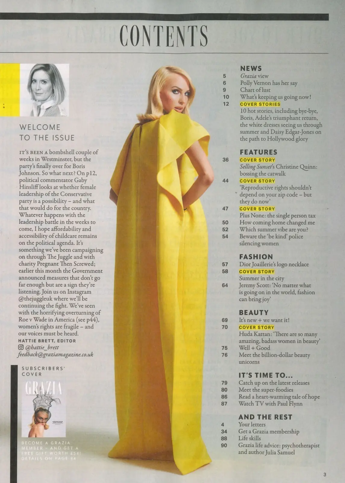 Grazia Magazine, Christine Quinn, Adele, Huda Kattan, America Abortions, 25.7.22 - image 2 | Free standard UK delivery included | Discount Quality Products