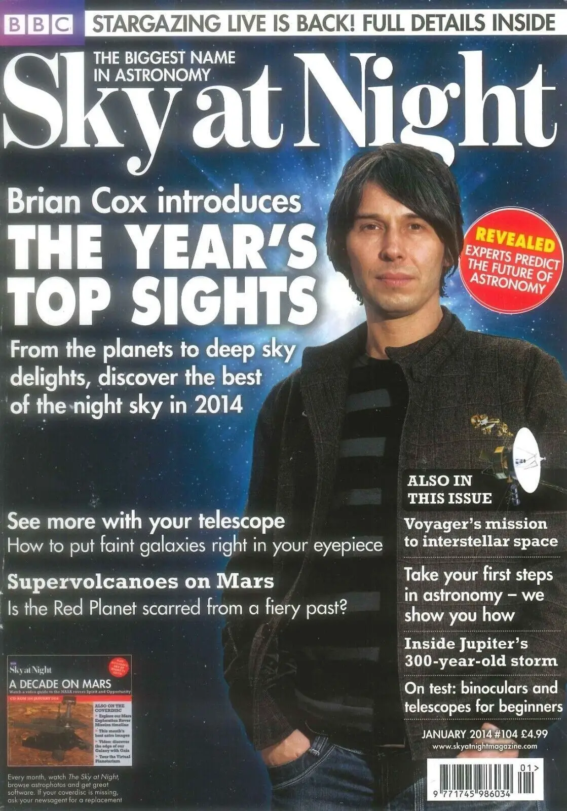 BBC Sky at Night Astronomy Magazine #104, Brian Cox, Voyager, January 2014